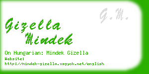 gizella mindek business card